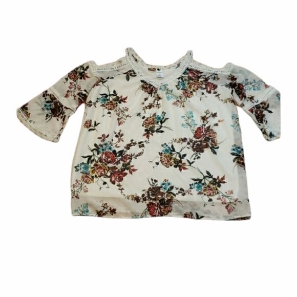 Pretty Cold Shoulder Blouse, lace - Picture 1 of 7